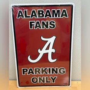 University of Alabama Parking Only Metal Sign. 12”x18”. NCAA College Made in USA